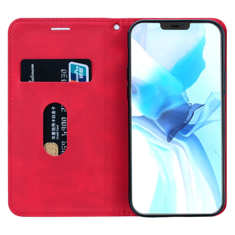 For iPhone 12 / 12 Pro Frosted Business Magnetic Horizontal Flip PU Leather Case with Holder & Card Slot & Lanyard