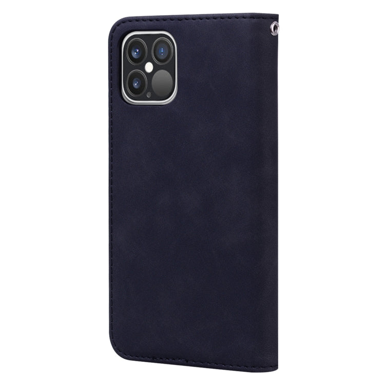 For iPhone 12 Pro Max Frosted Business Magnetic Horizontal Flip PU Leather Case with Holder & Card Slot & Lanyard