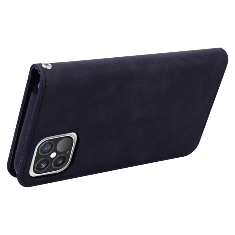 For iPhone 12 Pro Max Frosted Business Magnetic Horizontal Flip PU Leather Case with Holder & Card Slot & Lanyard