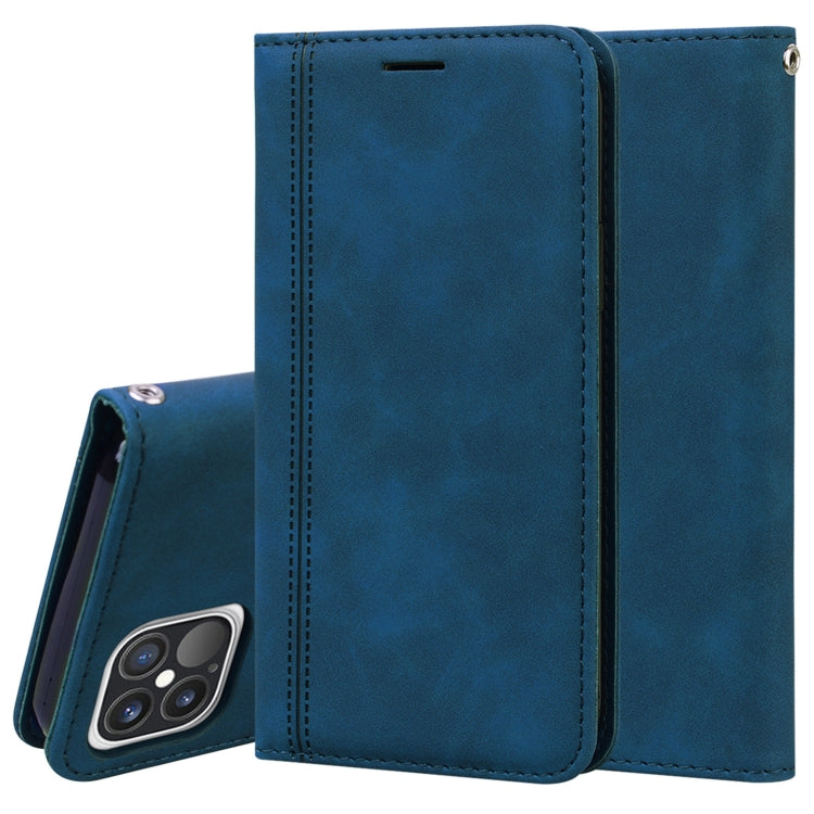 For iPhone 12 Pro Max Frosted Business Magnetic Horizontal Flip PU Leather Case with Holder & Card Slot & Lanyard