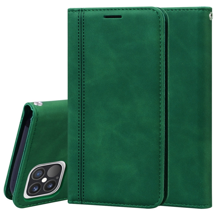 For iPhone 12 Pro Max Frosted Business Magnetic Horizontal Flip PU Leather Case with Holder & Card Slot & Lanyard