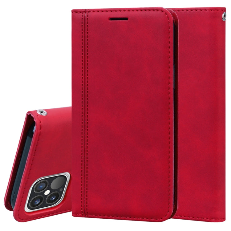 For iPhone 12 Pro Max Frosted Business Magnetic Horizontal Flip PU Leather Case with Holder & Card Slot & Lanyard