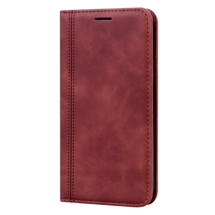 For iPhone 12 Pro Max Frosted Business Magnetic Horizontal Flip PU Leather Case with Holder & Card Slot & Lanyard