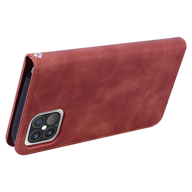 For iPhone 12 Pro Max Frosted Business Magnetic Horizontal Flip PU Leather Case with Holder & Card Slot & Lanyard