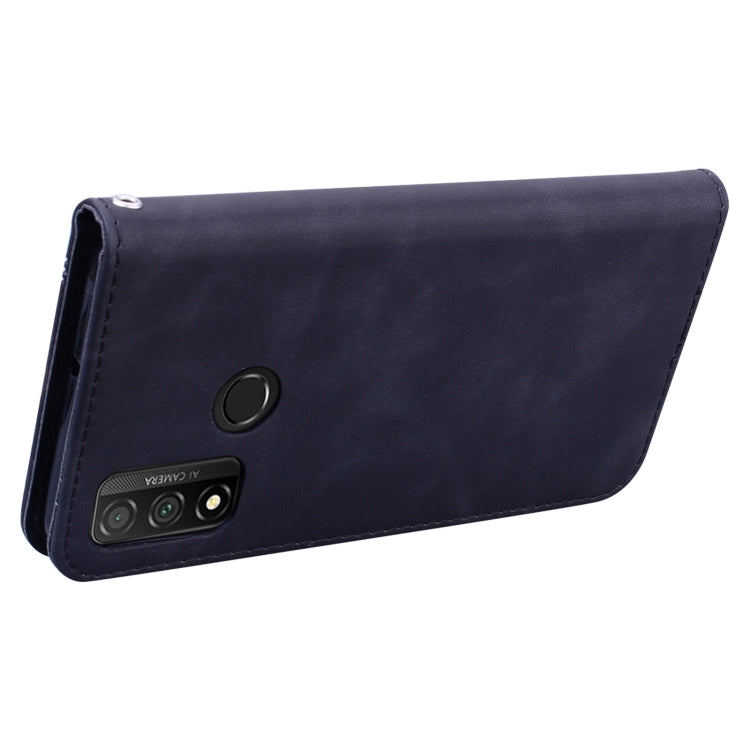 For Huawei P Smart (2020) Frosted Business Magnetic Horizontal Flip PU Leather Case with Holder & Card Slot & Lanyard