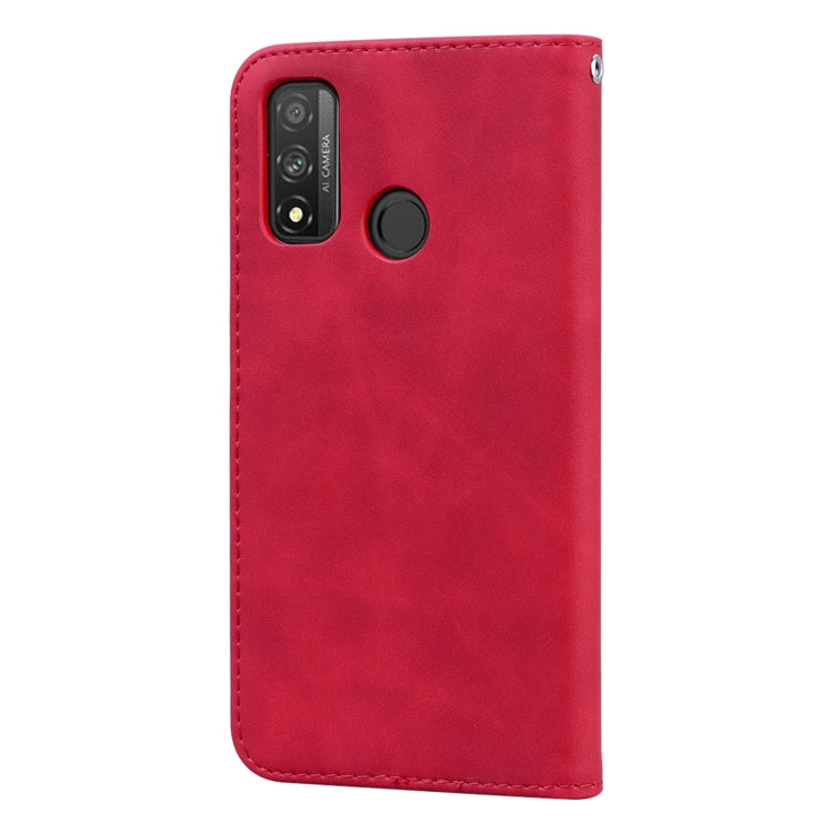 For Huawei P Smart (2020) Frosted Business Magnetic Horizontal Flip PU Leather Case with Holder & Card Slot & Lanyard