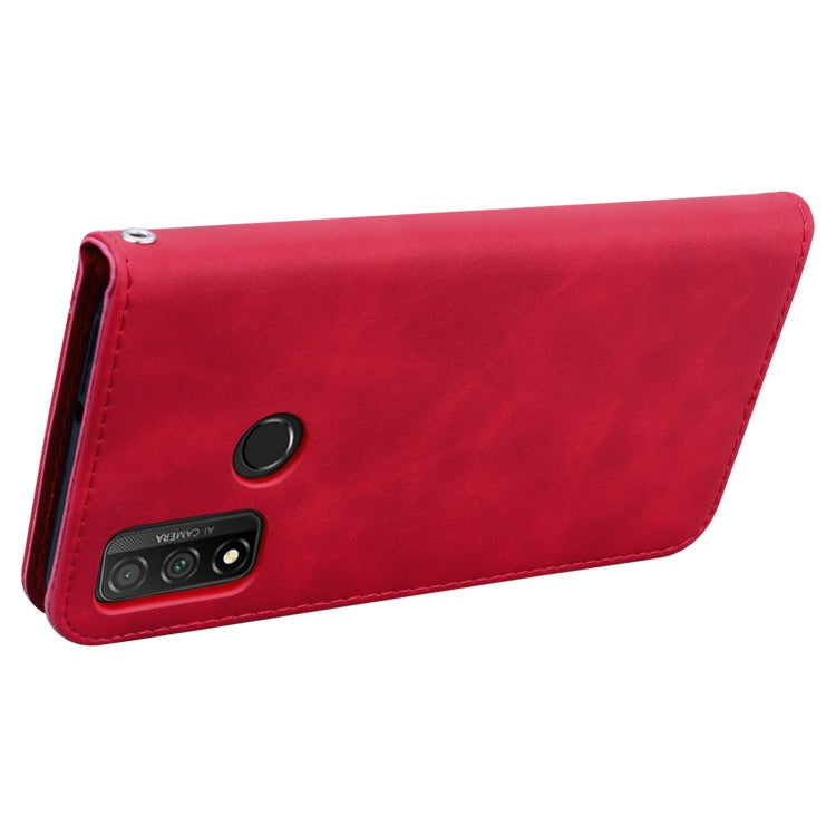 For Huawei P Smart (2020) Frosted Business Magnetic Horizontal Flip PU Leather Case with Holder & Card Slot & Lanyard