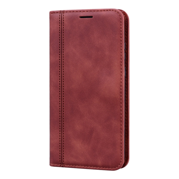 For Huawei P Smart (2020) Frosted Business Magnetic Horizontal Flip PU Leather Case with Holder & Card Slot & Lanyard