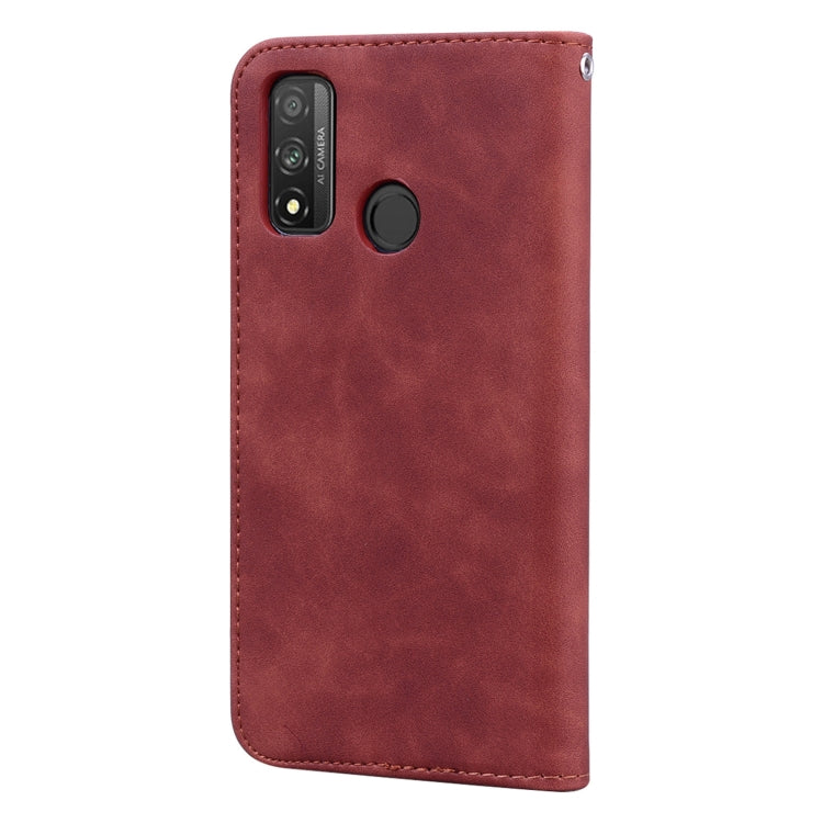 For Huawei P Smart (2020) Frosted Business Magnetic Horizontal Flip PU Leather Case with Holder & Card Slot & Lanyard