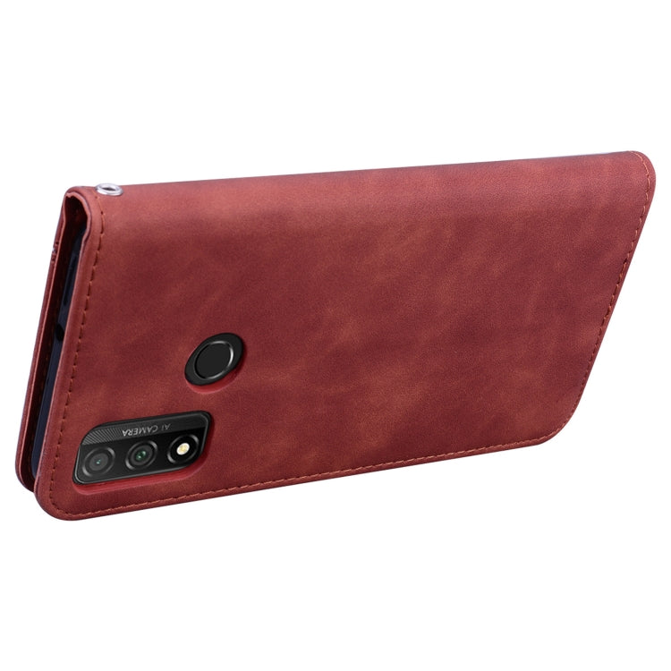 For Huawei P Smart (2020) Frosted Business Magnetic Horizontal Flip PU Leather Case with Holder & Card Slot & Lanyard