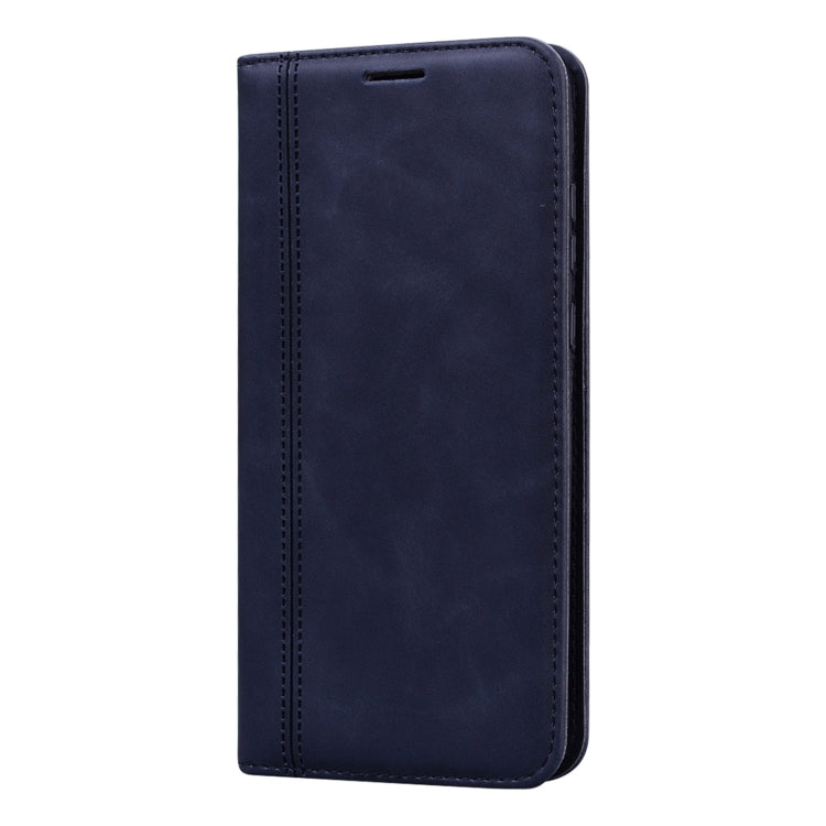 For Huawei Y6p (2020) Frosted Business Magnetic Horizontal Flip PU Leather Case with Holder & Card Slot & Lanyard