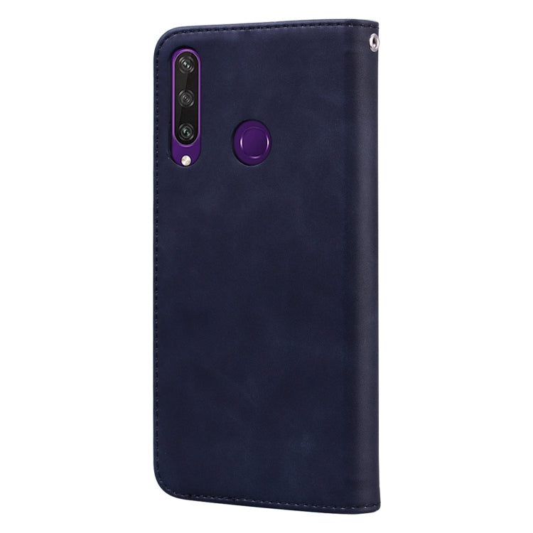 For Huawei Y6p (2020) Frosted Business Magnetic Horizontal Flip PU Leather Case with Holder & Card Slot & Lanyard