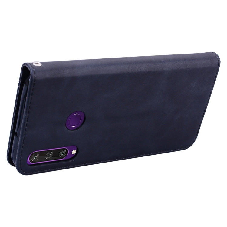 For Huawei Y6p (2020) Frosted Business Magnetic Horizontal Flip PU Leather Case with Holder & Card Slot & Lanyard