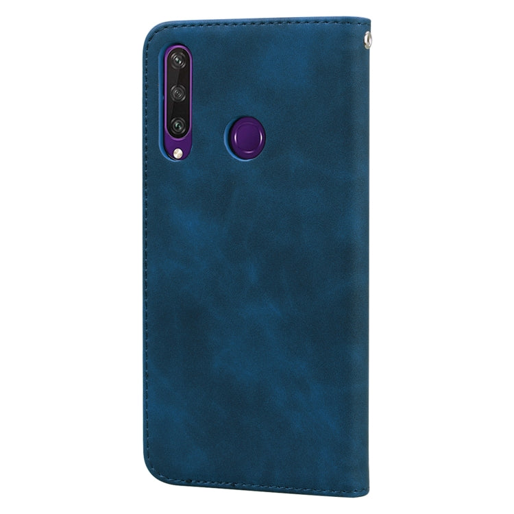 For Huawei Y6p (2020) Frosted Business Magnetic Horizontal Flip PU Leather Case with Holder & Card Slot & Lanyard