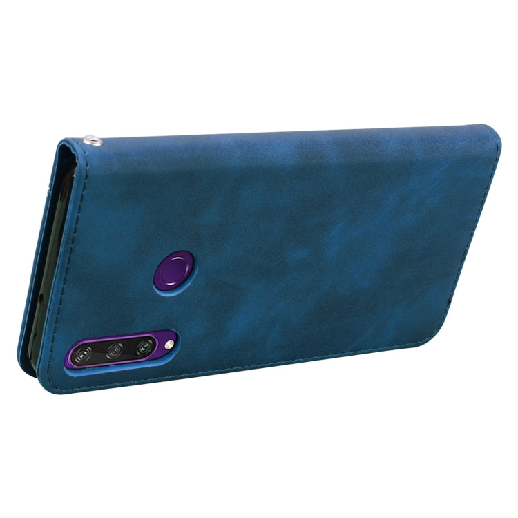 For Huawei Y6p (2020) Frosted Business Magnetic Horizontal Flip PU Leather Case with Holder & Card Slot & Lanyard