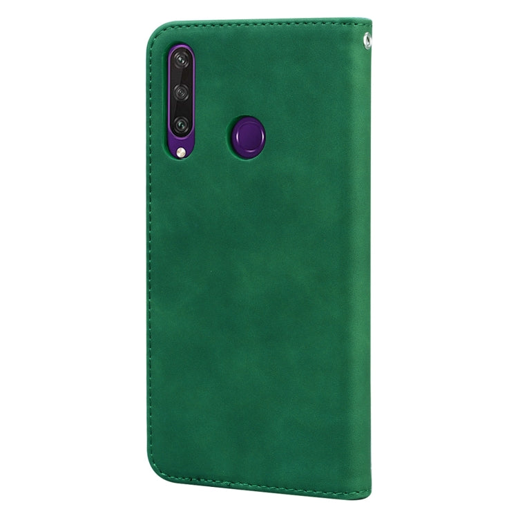 For Huawei Y6p (2020) Frosted Business Magnetic Horizontal Flip PU Leather Case with Holder & Card Slot & Lanyard