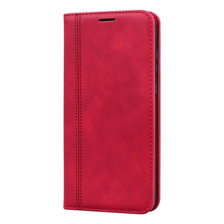 For Huawei Y6p (2020) Frosted Business Magnetic Horizontal Flip PU Leather Case with Holder & Card Slot & Lanyard