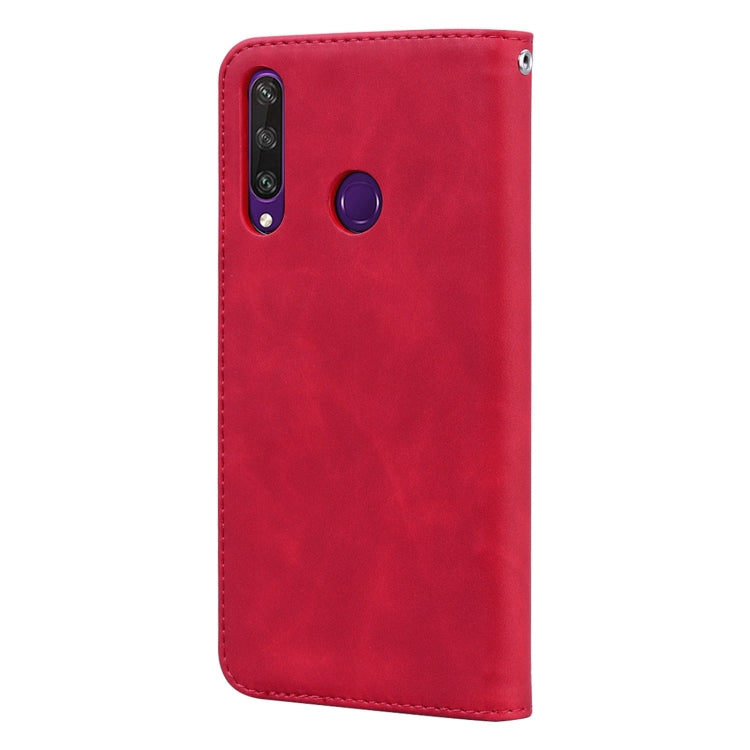 For Huawei Y6p (2020) Frosted Business Magnetic Horizontal Flip PU Leather Case with Holder & Card Slot & Lanyard