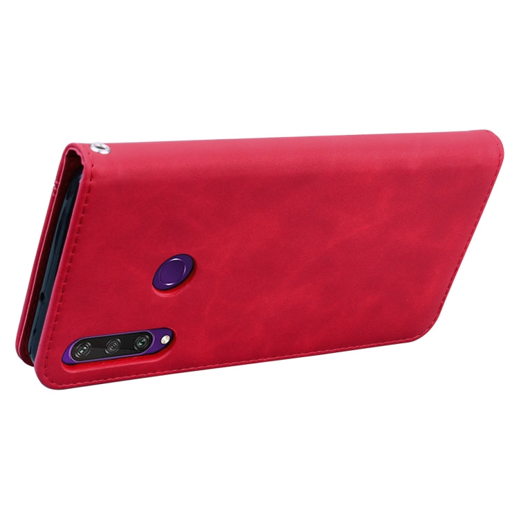 For Huawei Y6p (2020) Frosted Business Magnetic Horizontal Flip PU Leather Case with Holder & Card Slot & Lanyard