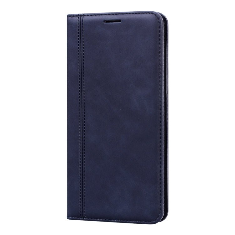 For Samsung Galaxy A21s Frosted Business Magnetic Horizontal Flip PU Leather Case with Holder & Card Slot & Lanyard
