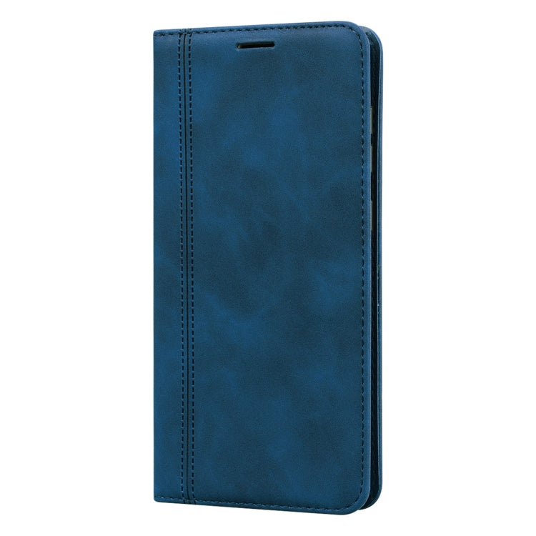 For Samsung Galaxy A21s Frosted Business Magnetic Horizontal Flip PU Leather Case with Holder & Card Slot & Lanyard