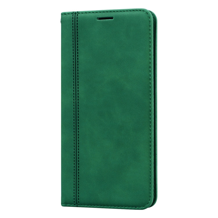 For Samsung Galaxy A21s Frosted Business Magnetic Horizontal Flip PU Leather Case with Holder & Card Slot & Lanyard