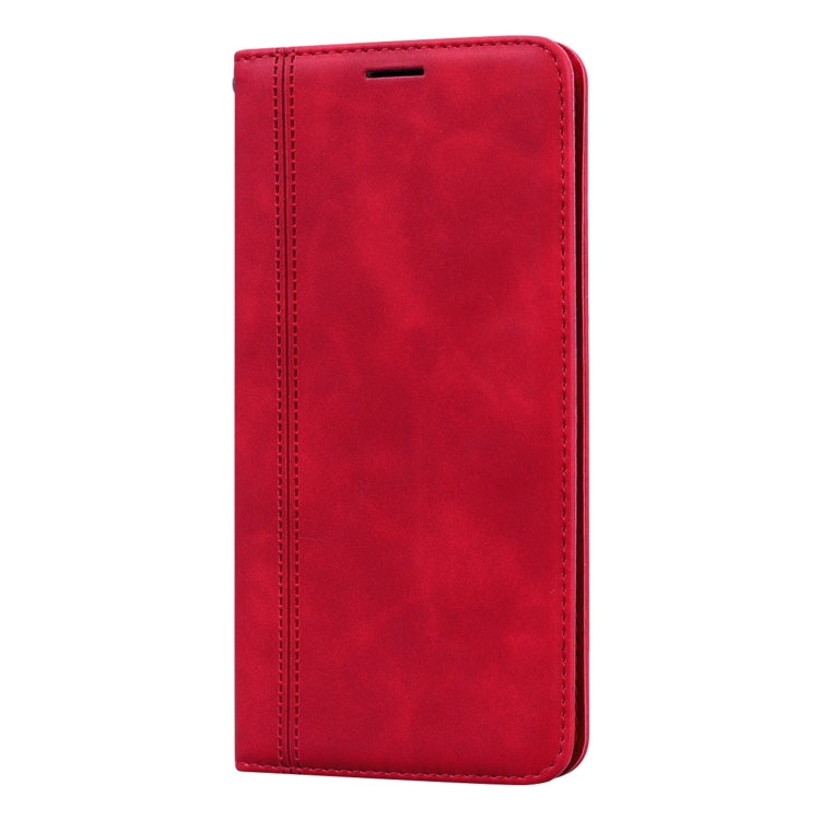 For Samsung Galaxy A21s Frosted Business Magnetic Horizontal Flip PU Leather Case with Holder & Card Slot & Lanyard