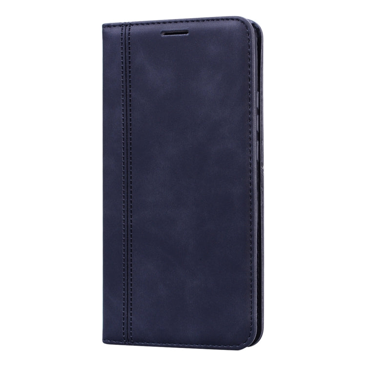 For Xiaomi Redmi 9 Frosted Business Magnetic Horizontal Flip PU Leather Case with Holder & Card Slot & Lanyard