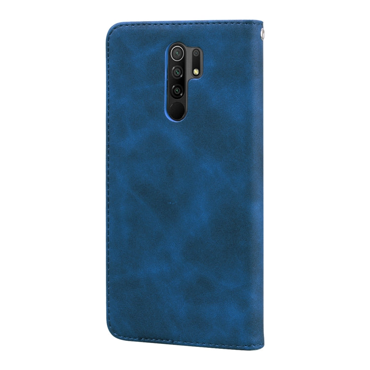 For Xiaomi Redmi 9 Frosted Business Magnetic Horizontal Flip PU Leather Case with Holder & Card Slot & Lanyard