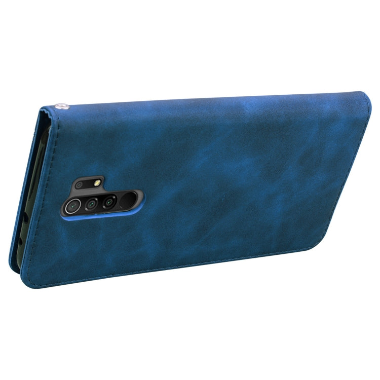 For Xiaomi Redmi 9 Frosted Business Magnetic Horizontal Flip PU Leather Case with Holder & Card Slot & Lanyard