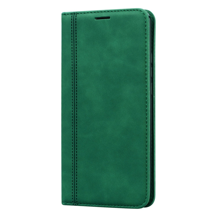 For Xiaomi Redmi 9 Frosted Business Magnetic Horizontal Flip PU Leather Case with Holder & Card Slot & Lanyard