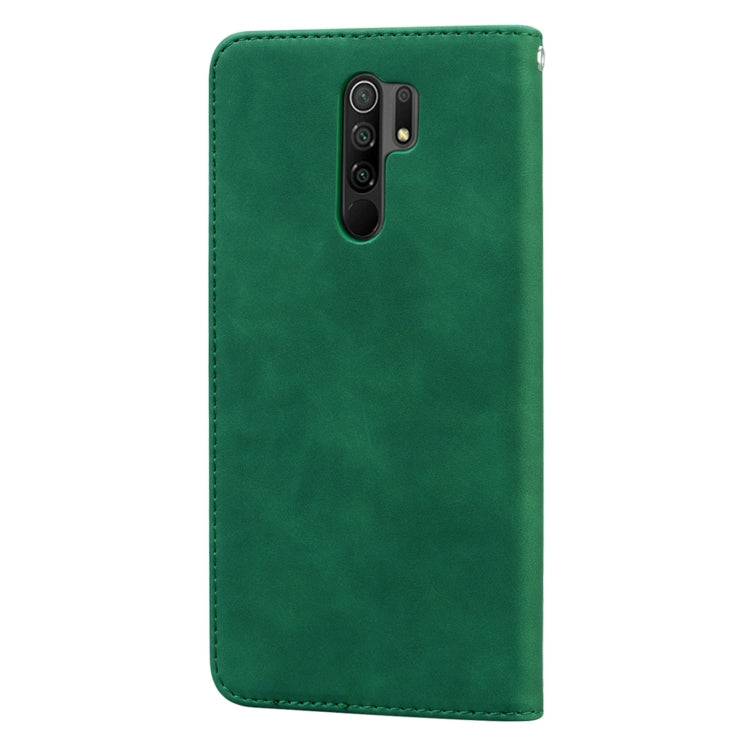 For Xiaomi Redmi 9 Frosted Business Magnetic Horizontal Flip PU Leather Case with Holder & Card Slot & Lanyard