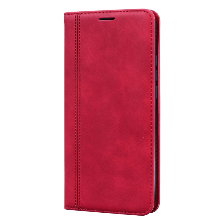 For Xiaomi Redmi 9 Frosted Business Magnetic Horizontal Flip PU Leather Case with Holder & Card Slot & Lanyard