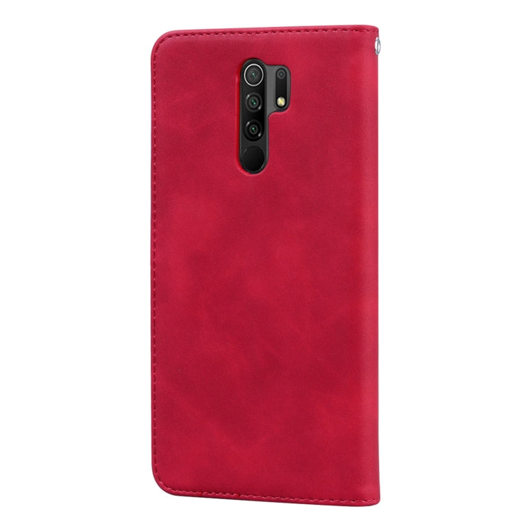 For Xiaomi Redmi 9 Frosted Business Magnetic Horizontal Flip PU Leather Case with Holder & Card Slot & Lanyard