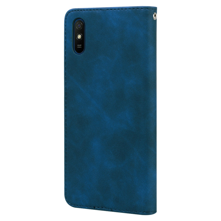 For Xiaomi Redmi 9A Frosted Business Magnetic Horizontal Flip PU Leather Case with Holder & Card Slot & Lanyard