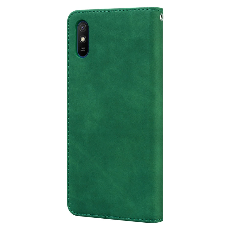 For Xiaomi Redmi 9A Frosted Business Magnetic Horizontal Flip PU Leather Case with Holder & Card Slot & Lanyard