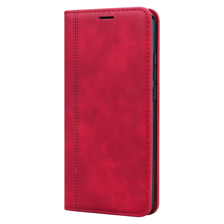 For Xiaomi Redmi 9A Frosted Business Magnetic Horizontal Flip PU Leather Case with Holder & Card Slot & Lanyard