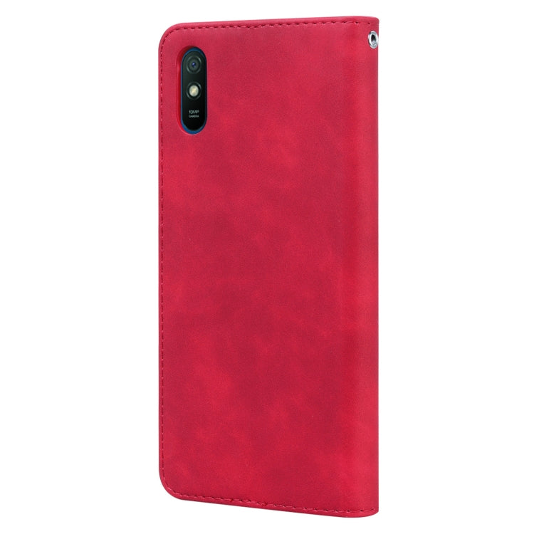 For Xiaomi Redmi 9A Frosted Business Magnetic Horizontal Flip PU Leather Case with Holder & Card Slot & Lanyard