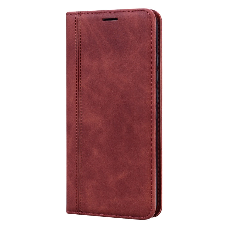 For Xiaomi Redmi 9A Frosted Business Magnetic Horizontal Flip PU Leather Case with Holder & Card Slot & Lanyard