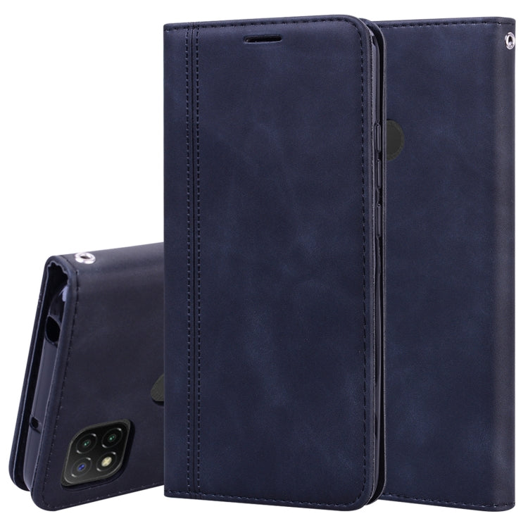 For Xiaomi Redmi 9C Frosted Business Magnetic Horizontal Flip PU Leather Case with Holder & Card Slot & Lanyard