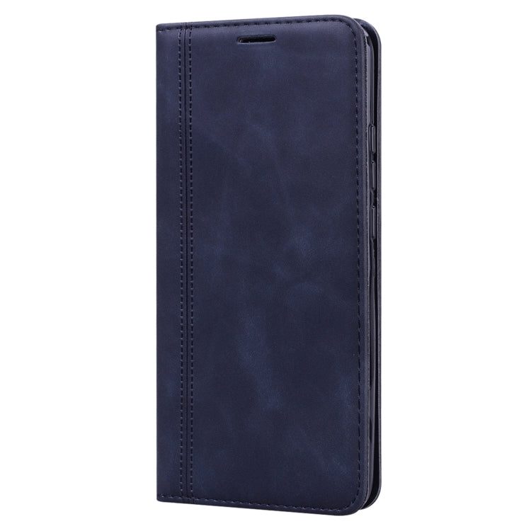 For Xiaomi Redmi 9C Frosted Business Magnetic Horizontal Flip PU Leather Case with Holder & Card Slot & Lanyard