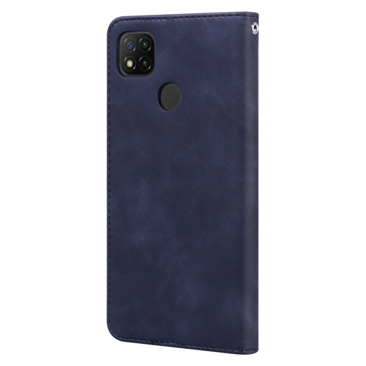 For Xiaomi Redmi 9C Frosted Business Magnetic Horizontal Flip PU Leather Case with Holder & Card Slot & Lanyard