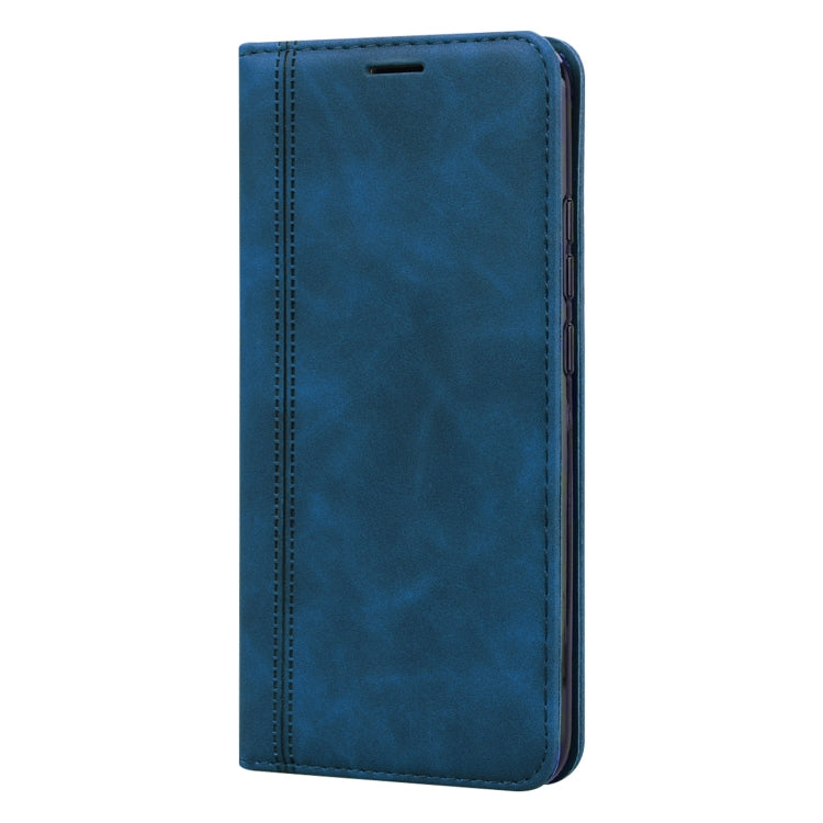 For Xiaomi Redmi 9C Frosted Business Magnetic Horizontal Flip PU Leather Case with Holder & Card Slot & Lanyard