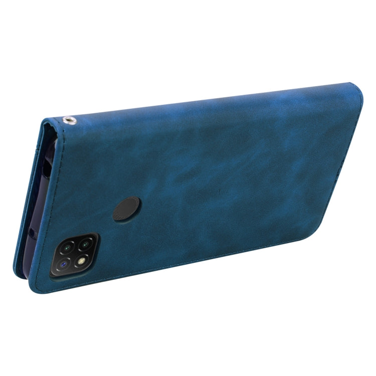 For Xiaomi Redmi 9C Frosted Business Magnetic Horizontal Flip PU Leather Case with Holder & Card Slot & Lanyard