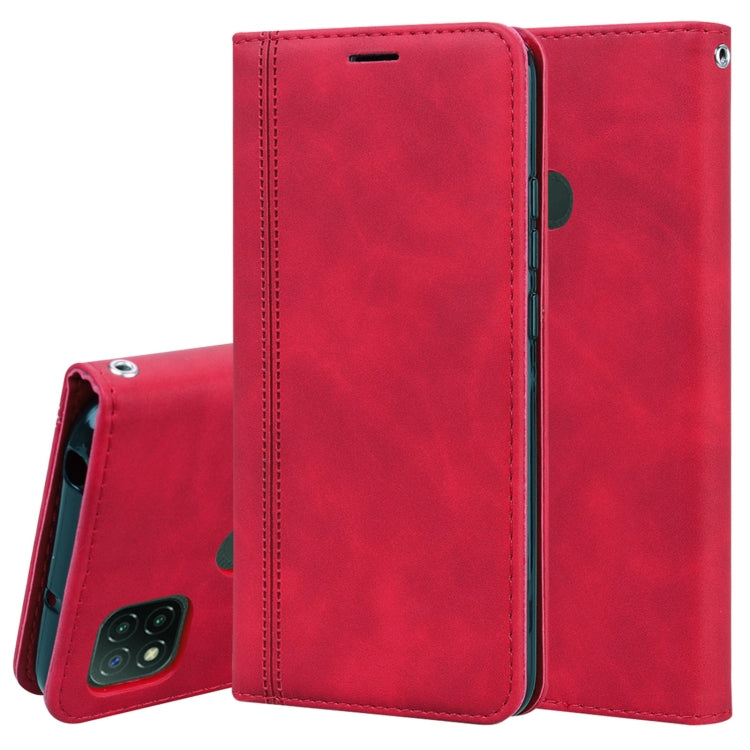 For Xiaomi Redmi 9C Frosted Business Magnetic Horizontal Flip PU Leather Case with Holder & Card Slot & Lanyard