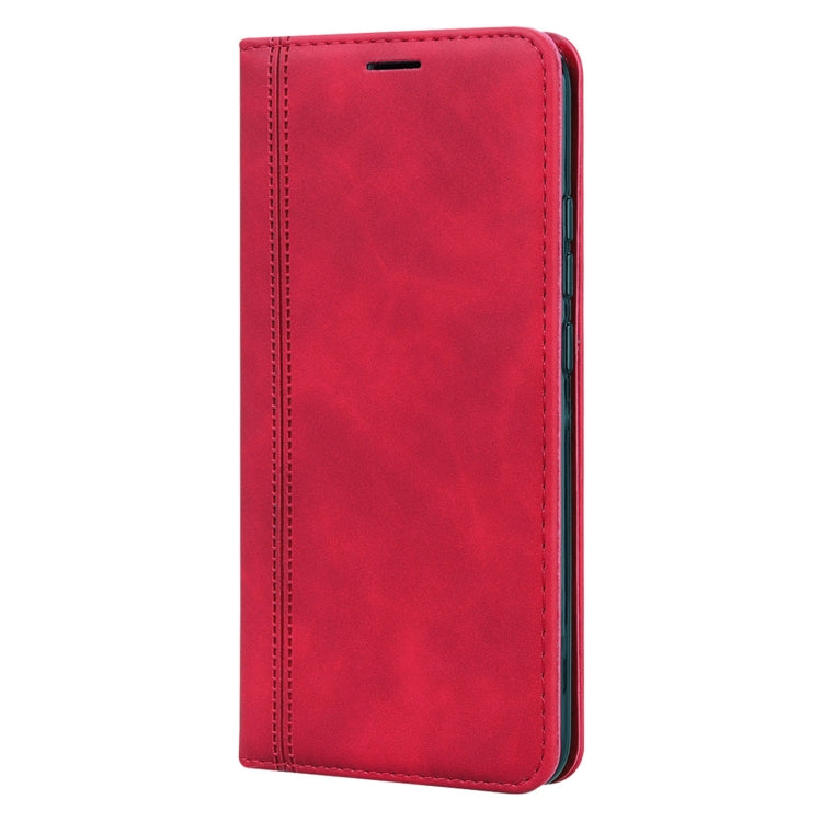 For Xiaomi Redmi 9C Frosted Business Magnetic Horizontal Flip PU Leather Case with Holder & Card Slot & Lanyard