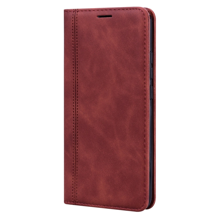 For Xiaomi Redmi 9C Frosted Business Magnetic Horizontal Flip PU Leather Case with Holder & Card Slot & Lanyard