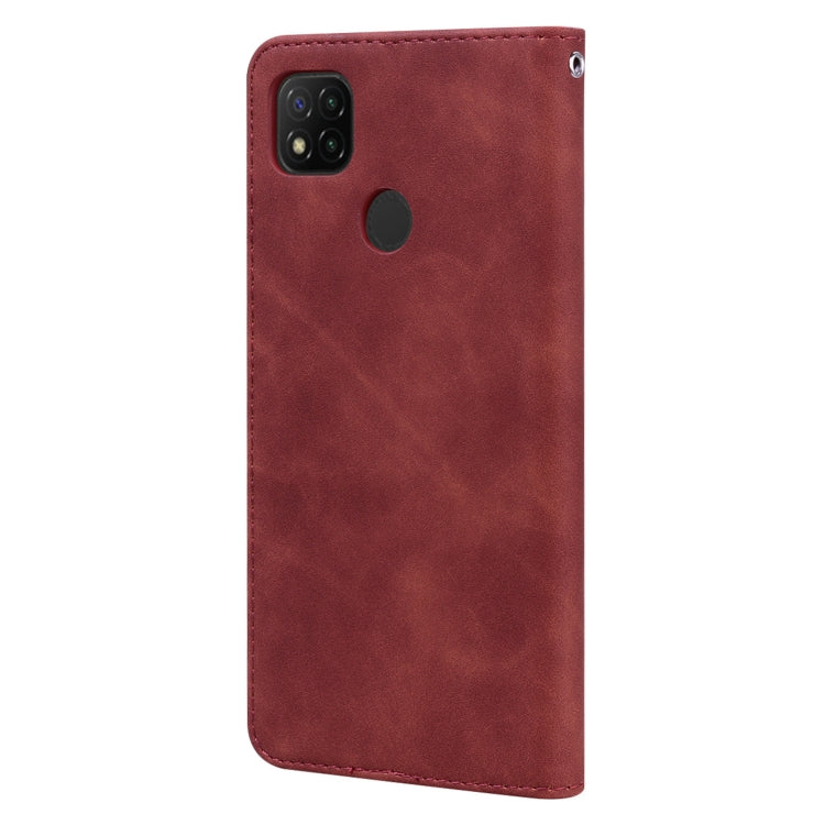 For Xiaomi Redmi 9C Frosted Business Magnetic Horizontal Flip PU Leather Case with Holder & Card Slot & Lanyard