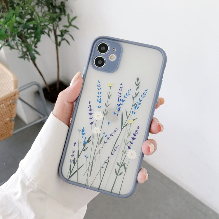 For iPhone 12 Pro Precision Hole Skin Feel Flowers Plants Series Protective Case