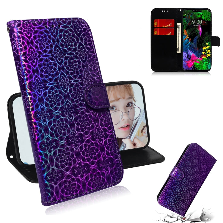For LG G8 ThinQ Solid Color Colorful Magnetic Buckle Horizontal Flip PU Leather Case with Holder & Card Slots & Wallet & Lanyard